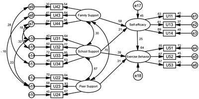 The influence of social support on the physical exercise behavior of college students: The mediating role of self-efficacy